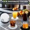 8 Pcs Drink Coasters with Holder, Minimalist Cotton Woven Coaster Set, 4 Colors Absorbent Coaster Protection Protection for Various Cups, Ideal for Coffee Tables and Home Decor Tabletop, 4.3 Inches